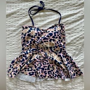 Lime Ricki peplum tankini swim top